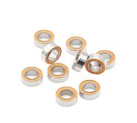 Roulements, Bouclier de joint bimétallique Micro roulement à gorge profonde 10 pièces SMR74-2RS 4 * 7 * 2.5mm ABEC-7 roulements à billes à gorge profonde scellés Orange,Durabilité améliorée