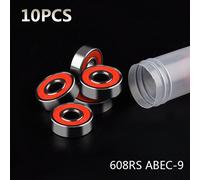Roulements En Acier Inoxydable 608rs Abec-9, 10 Pièces, Haute Performance, Pour Scooter, Skateboard, Roues Rouges, Offre Spéciale