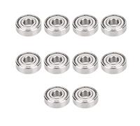 Roulements miniatures en acier inoxydable S6201ZZ Roulement à billes 10 pièces avec double blindage pour le remplacement de machines industrielles 32x12x10mm