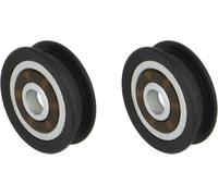 Roulements Pour Moustiquaire Lot De 2 Unités Ø 21 Mm Roulement À Billes Avec Rainure Pour Guide Pour Fenêtres Coulissantes Anti-Moustiques Nylon Noir