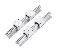 Roulements, Rail de guidage linéaire SBR12 SBR16 SBR20, longueur 1500mm, 2 pièces avec 4 blocs roulement SBR12UU SBR16UU SBR20UU(With 4pcs Sbr16uu)