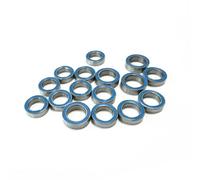 Roulements RC pour Arrma pour Granite pour Grom 1/18 16 Pièces Kit De Roulements À Billes Scellés en Caoutchouc Pièces De Mise À Niveau De Voiture RC Accessoires Pièces De Rechange(Blue)