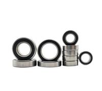 Roulements RC pour Axial 1/6 SCX6 AR90 Trail Honcho 4WD Kit De Roulements D'essieu Avant 10 Pièces Pré-graissées en Caoutchouc Noir Scellé pour Voiture RC Crawler