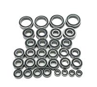 Roulements RC pour Vaterra Twin Hammers 1/10 32Pc Kit Complet De Roulements Scellés en Caoutchouc Noir Pré-graissé Pièces De Voiture RC en Acier Chromé Mise À Niveau