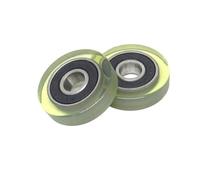 Roulements rigides à billes 1 poulie à rouleaux plats revêtus de polyuréthane PU60830-7, diamètre 30 mm, alésage 8 mm, 8 x 30 x 7 mm(PU600035-11 10x35x11)