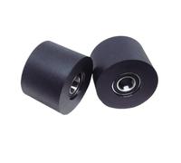 Roulements rigides à billes Poulie en caoutchouc PU, diamètre 40 mm, alésage 6 mm, rouleau en polyuréthane avec deux roulements, roue de guidage plate silencieuse(6x30x20mm)