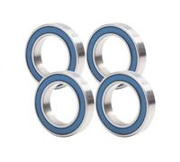 Roulements VRS MAX 6802, 15x24x5mm (4 pièces), Pivot de vélo en acier chromé bleu scellé avec de la graisse, roulement à billes complet for chariot 6802LLU