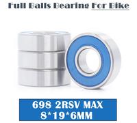 Roulements Vrs Max 8x19x6mm (4 Pièces), Pivot De Vélo En Acier Chromé Bleu Scellé Avec Graisse, Roulement À Billes Complet Pour Chariot 698llu, 698