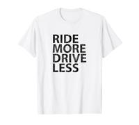 Rouler Plus Conduire Moins - Inspiré du vélo de Route Cycliste T-Shirt Graphique avec Valeur