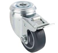 Roulette pivotante sur œil avec blocage - polyuréthane - diamètre 50 mm TENTE