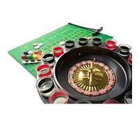 Roulette à boire 16 verres shooter tapis vert râteau de croupier Multi