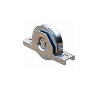 Roulette à encastrer ø50mm avec gorge en V en acier pour tube 60x40x2mm