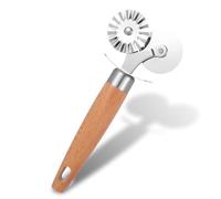 Roulette à pâtisserie double pour cuisine en acier inoxydable avec double rouleau pour faire des pâtes, pizzas, raviolis, biscuits