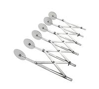 Roulette à pâtisserie extensible en acier inoxydable - Trancheuse à pizza multi-roues, couteau à pâtisserie multi-rond - Coupe-pâtisserie - Rouleau de séparateur pour pâte à biscuits (6 roues)