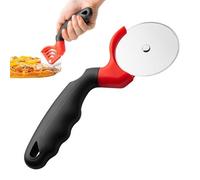 Roulette à pizza en acier inoxydable - Coupe-pizza ergonomique - Grande roulette à pizza avec poignée en plastique et trou de suspension - Outil de cuisson pour la cuisine et les cours de pâtisserie