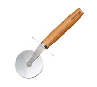 Fackelmann 31117 Roulette pizza manche en bois, coupe pizza, coupe pizza roulette, roulette à pizza, roulette a pizza, decoupe pizza, Acier inoxydable, Bois, 21 x 6,8 x 2 cm