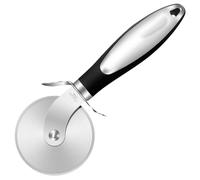 Roulette à pizza, roulette à pizza super tranchante en acier inoxydable, avec trou de suspension antidérapant, facile à nettoyer Qap435 (argent, taille unique)