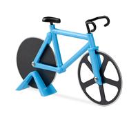 Roulette à pizza vélo ustensile de cuisine amusant bleu découpe-pizza vélo