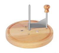 Roulette à recourbe-fromage avec lame en acier inoxydable et base en bois pour créer des boucles de fromage en forme de rose et des copeaux de chocolat