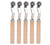 Roulette à SustVita pour patrons de couture et travail du cuir, outil de perforation du papier avec manche en bois massif, marquage sans distorsion