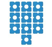 Roulette athlétique Élasticité haute conception ergonomique kinésiologie pré-coupe élastique étanche pour support du genou respirable durable facile à appliquer des sportifs Bleu clair 10pcs