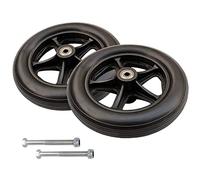 Roulette Avant De 6/7/8 Pouces, Pneu Solide pour Fauteuil Roulant, 2pcs Chariot roulettes Accessoires, Fixation par Vis, Résistant À l'usure Et Antidérapant, Roues De Rechange pour Déambulateur (Colo