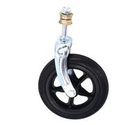 Roulette avant de fauteuil roulant de 6,5 pouces, remplacement universel de la roue motrice avant, pneu en PU avec support en acier allié pour chariots d'épicerie à main, charge