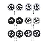 Roulette avant robuste for fauteuil roulant, 2 pièces, 6/7/8 pouces, roue à pneu solide et Flexible(Black,7 inches)