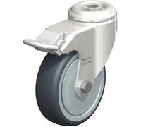 Roulette avec perforation dun diamètre de 100 mm. Modèle (général) Roulettes Stop Fix Blickle LKRXA-TPA 101KFD-FI (LKRXA-TPA 101KD-FI-FK)