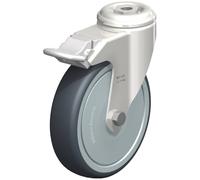 Roulette avec perforation d'un diamètre de 125 mm. Modèle (général) Roulette Stop Fix Blickle LKRXA-TPA 126KFD-11-FI (LKRXA-TPA