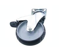 Roulette avec Total Frein et plaque Fixation 77 x 67 mm Ø 125 mm pour Blanco pour Mobile comptoirs sag2, sge2, she21-26, stw2, chv65/53
