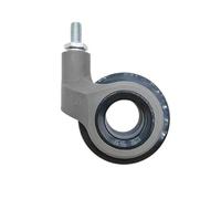 Roulette Chaise Bureau Lot de 5 roulettes pivotantes creuses fines et concises sans moyeu avec anneau préhension tige filetée for remplacement chaise bureau(M8 Grey)