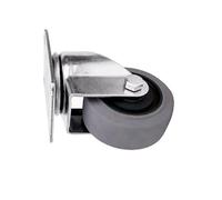 Roulette Conductrice Antistatique Moyenne Épaissie 3 Pouces 4 Pouces 5 Pouces Roue Universelle Silencieuse Sans Couture Roue En Caoutchouc TPR Gris 1(4 inches,Universal)