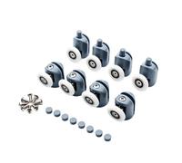 Roulette coulissante double, Sliding Shower Door Rollers Pack Of 8 23mm/25mm Diameter Replacement Parts(23.0mm)