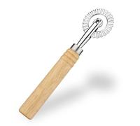 Roulette Coupe Pate Patisserie, Roulette Raviolis avec Manche en Bois Coupe-Ravioli Pizza Boulette Dentelle Fabrication Rouleau Coupe-Pâte Outil Coupe-Pâtisserie pour la Maison et la Cuisine