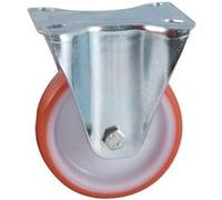 Roulette D160mm polyuréthane rouge platine fixe - AVL - 504825O Noir G