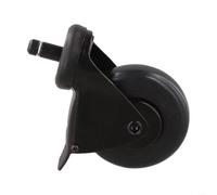 Roulette de barbecue au charbon de bois rotative à 360 degrés pour barbecue de jardin, chariot de mise à niveau, accessoire de barbecue extérieur, unité unique, noir