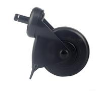 Roulette de barbecue pivotante à 360° et frein de verrouillage pour extérieur, construction en acier robuste, roue de rechange noire pour accessoires de barbecue