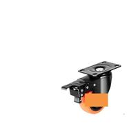 roulette de chaise de bureau Lot de 4 roulettes pivotantes à plaque 2/3/4/5/6 pouces avec verrouillables for chariots, meubles et établis(3 in)