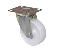 Roulette de collectivité à platine pivotante polychoc blanc Ã˜65mm charge supportée 65 kg