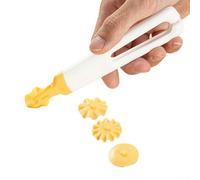Roulette de coupe à pâtisserie, coupe-pâte en polypropylène dentelé, bord dentelé, outil de cuisson orange et blanc