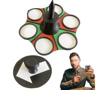 Roulette de jeu à boire, activité de roulette amusante, support de verre à vin, ensemble rotatif, idéal pour les réunions entre amis, les événements d'entreprise, les fêtes de fin d'année, la