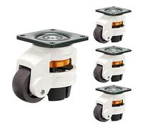 Roulette de machine de nivellement 4 pièces, roue de nivellement de plaque supérieure avec tampon NBR rétractable for table d'établi, équipement électrique, vente(42x42mm)