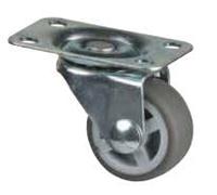 Roulette de meuble 30mm pivotante bande souple grise