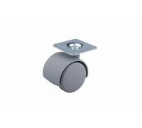 Roulette de meuble 40mm plaquette grise