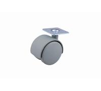 Roulette de meuble 50mm plaquette grise