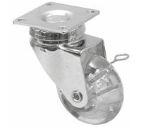 Roulette de meuble - bandage transparent - charge 50 kg - diamètre 75 mm - Novochrom GUITEL