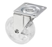 Roulette de meuble design SHIFT Roues Ø 75 mm transparentes, capacité de charge 35 Kg, hauteur 97 mm de SOTECH