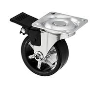 Roulette de meuble design SHIFT Roulettes Ø 50 mm noires avec frein, capacité de charge 35 Kg, hauteur 64 mm de SOTECH