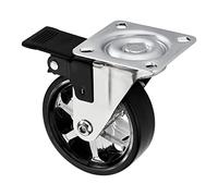 Roulette de meuble design SHIFT Roulettes Ø 75 mm noires avec frein, capacité de charge 35 Kg, hauteur 97 mm de SOTECH